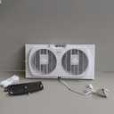Comfort Zone Twin Window Fan with Reversible Airflow Control, 9 inch, Auto-Locking Expanders, 2 Speed Fan, Dual Fan, Exhaust, Airflow 9.84 ft/sec, Ideal for Home, Kitchen, Bedroom & Office, CZ319WT (White)