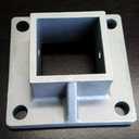 Aluminum Heavy Duty Floor Post Flange fits 2" Sq Post for Fence and Deck (2)