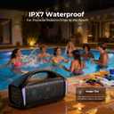 Tribit StormBox Blast Portable Bluetooth Speaker, (140W Peak) 90W Loud Stereo Sound with 30H Playtime, IPX7 Waterproof, LED Light, Wireless, XBass, BT5.3, TWS, Custom EQ, Party/Outdoor/Camping/Beach