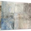 yearainn Large Abstract Canvas Wall Art for Living Room Wall Decor Brown Abstract Canvas Prints Artwork Blue Abstract Canvas Pictures for Bedroom Home Office Wall Decorations Ready to Hang 24" X 48"