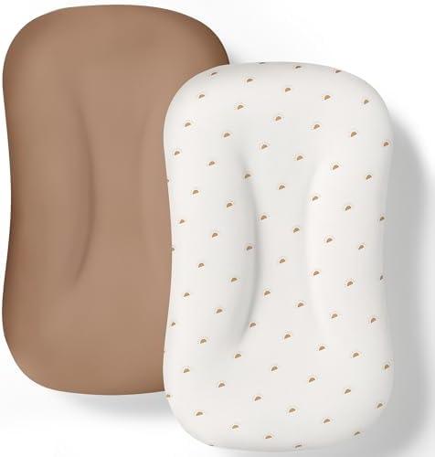 Cpzzkq Baby Lounger Cover 2 Pack - Silky Soft and Breathable Infant Lounger Cover, Newborn Lounger Slipcover for Baby Boys Girls, Fits Cpzzkq & Most Loungers, Cover Only, Brown