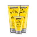 Got2B Glued Styling Spiking Hair Gel 2 - 6 oz tubes + 1 Travel 1.25 oz tube