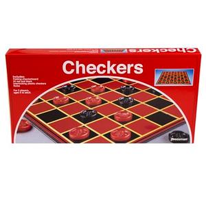 Pressman Checkers -- Classic Game With Folding Board and Interlocking Checkers, 2 Players