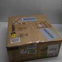 Counter Height Bar Stools Set of 2, 24" Barstools for Kitchen Countertop, Faux Leather Counter Stools with Thick Square Seats & Sturdy Metal Base, Simple Assembly, Brown