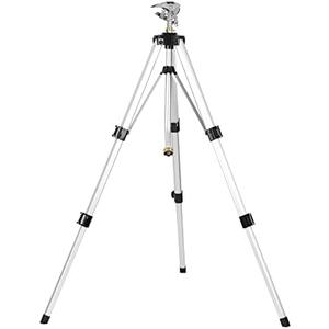 STYDDI Heavy Duty Impact Sprinkler on Tripod Base, Tall Metal Pulsating Telescoping Tripod Sprinkler for Large Area, Yard, Lawn, Garden, Waters up to 70 Ft. Diameter, Legs Extends Up to 36-inch