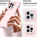 Magnetic for iPhone 14 Pro Case with Screen Protector - Wireless Charging Compatible - Upgraded Camera Protection - Silicone Shockproof Protective Phone Case for iPhone 14 Pro - Pinky White