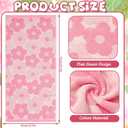 FYSUIMU 2 Pcs Pink Floral Hand Towels 3D Jacquard Cotton Bath Towel Spring Flower Absorbent Dish Towels for Housewarming Home Kitchen Bathroom Decor Gift Set, 29.5 x 13.7 Inch