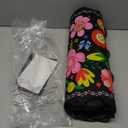 Tinideya Easter Floral Kitchen Rug Set of 3 Boho Farmhouse Area Rugs Washable Door Mat for Entryway Kitchen Floor Bathroom Laundry Front Porch Cottage Core Decor 17"x47"+17"x29"(Black)