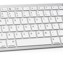 OMOTON Bluetooth Keyboard Compatible with iPad A16 11th 10th Generation, iPad 10.2 (9th/8th/7th), iPad Pro 13/12.9/11 inch, iPad Air/Mini and More iOS Devices, White