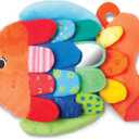 Melissa & Doug Flip Fish Soft Baby Toy Sensory Tummy Time Toys, Soft Fabric Tag Toy For Babies, Infants