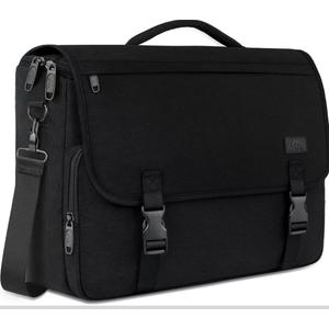 MATEIN Messenger Bag for Men, Briefcases Lightweight Men's Laptop Bag 15.6 inch Water Resistant Crossbody School Satchel Bags Computer Work Office Bag with Shoulder Strap, Black