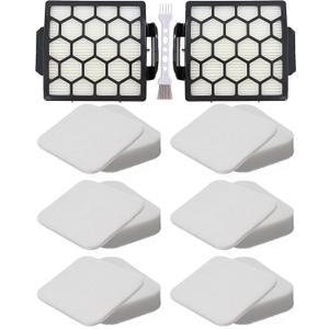 for Shark ZU62 ZU60 Navigator Zero-M Self-Cleaning Brushroll Pet Pro Upright Vacuum Replacement Filter Compare ZU62C NV150 NV151 NV251 NV255 Part 1238FT60 1239FT60,2 Filter 6 Foam 6 Felt Kit