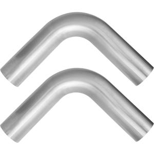 2 Pcs 2.5" OD 90 Degree Exhaust Pipe, 90 Mandrel Bend Elbow, 304 Stainless Steel, Universal Fit, 5.9 Inch Length, DIY Custom Mandrel Bend Pipe 2PCS