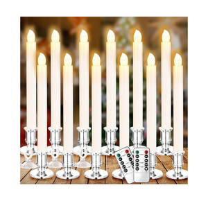 YAUNGEL Window Candles, 12 Pack LED Battery Operated Christmas Candles for Windows with Remote Electric Candle Lights with Removable Candle Holders Suction Cups for Christmas Decorations, Silver