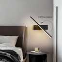 Aluminum and Iron led Wall lamp - Black Shower Light with 330-degree Rotation, Eye-Friendly Reading or Bedside lamp, 11.8" Vanity Lights for Mirror, 2 Pack