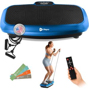 Lifepro Vibration Plate Exercise Machine with Magnetic Acupoints - Full Body Vibration Platform for Beginners and Recovery - Ideal Lymphatic Drainage Massager for Muscle Toning and Overall Fitness (Blue)