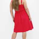 City Chic Women's Plus Size Dress - Sweetly Tied Midi, 14 Red