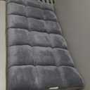 Folding Floor Gaming Chair 14-Poistion Cushioned Adjustable Floor Lazy Sofa Chair w/Breathable Cotton & Skin-Friendly Coral Velve for Adults & Kids Perfect for Reading Gaming Meditating, Grey