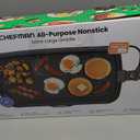 Chefman XL Electric Griddle with Removable Temperature Control, Immersible Flat Top Grill, Burger, Eggs, Pancake Griddle, Nonstick Extra Large Cooking Surface, Slide Out Drip Tray, 10 x 20 Inch