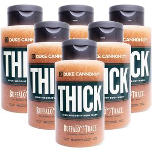 Duke Cannon Supply Co. THICK High-Viscosity Body Wash for Men - Buffalo Trace Bourbon, 17.5 Fl Oz - Oak Barrel, Woodsy, Amber Scent (6 Pack)