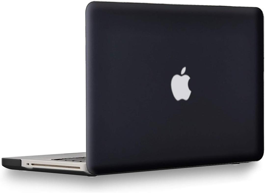UESWILL Compatible with MacBook Pro 15 inch with CD-ROM (Late 2008-Mid 2012 Release) Model A1286, Smooth Matte Hard Shell Case Cover + Microfibre Cleaning Cloth, Black