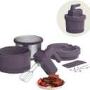 bella 3.5 Qt Hand & Stand Mixer, 2 in 1 Electric Mixer with Bowl, Dough Hook, Whisk & Egg Beater, Multifunctional Handheld Mixer for Baking, 200 Watt, Plum