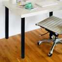 QLLY 28 inch Adjustable Metal Furniture Legs, Square Office Table Furniture Leg, Set of 4 (Black)