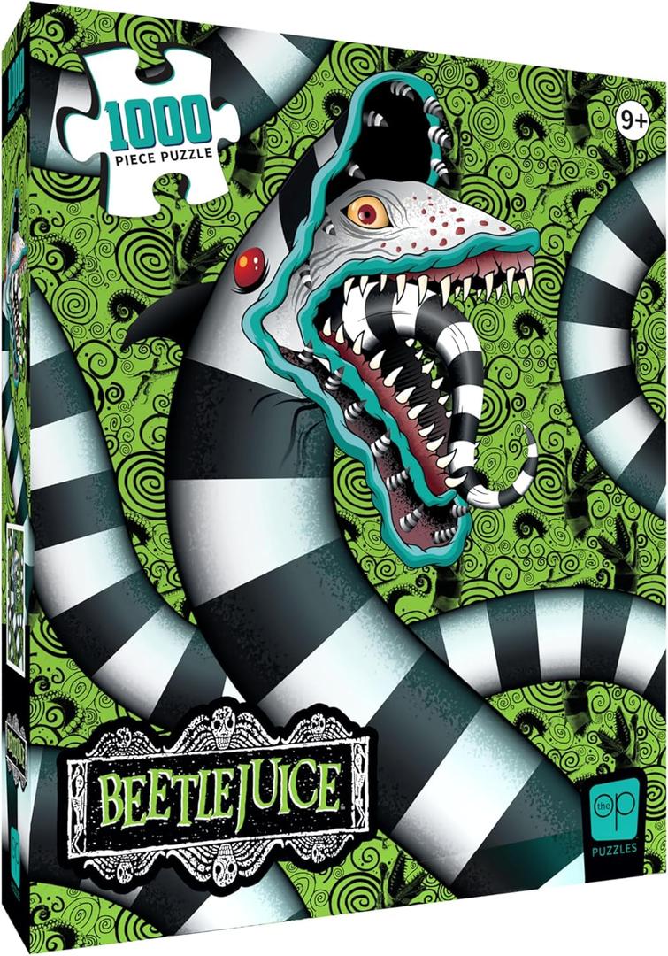 Beetlejuice Sandworm! 1,000 Piece Jigsaw Puzzle, Dimensions 19 x 27, Featuring The Sandworm from Tim Burtons Classic Film, Challenging and Engaging Officially Licensed Beetlejuice Merchandise