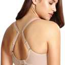 Panache Women's Cari Underwire Spacer T-Shirt Bra |Champagne, 38FF| Lightweight Padded Bra with Breathable Spacer Foam, Racerback Option, Swiss Embroidery, Everyday Supportive Fit for Larger Busts