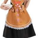 Christmas Gingerbread Apron for Women Adults Funny Baking and Cookie Kitchen Aprons Costume with Pockets Cute Festive Cooking Dress Outfit Accessories for Xmas Party Holiday Halloween