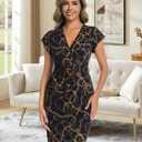 Nightgowns for Women Short Sleeve Drawstring House Dress S-3XL (M)