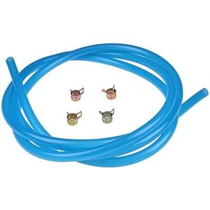 ZTUOAUMA 7' Long 1/4'' ID 3/8'' OD Blue Fuel Line Kit with Clamps Compatible with Small Gas Diesel Powersports Generators Engines Snowmobile Dirt Bike Quad Motorcycle Go Kart Golf Cart