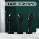 3 Pcs Thinker Statue. See No Evil Hear No Evil Speak No Evil Small Shelf Decor. Abstract Art Sculptures for Bedroom Bookshelf Coffee Table Decor for Living Room.Gifts for Women (Black)