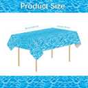 2 x 2Pcs Summer Ocean Waves Tablecloths 86x51 Inches Disposable Plastic Blue Ocean Water Print Table Covers Beach Pool Party Under The Sea Theme Birthday Party Table Cloth Decorations