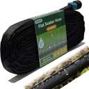 Secbulk 2025 Flat Soaker Hose 50 ft for Garden, 50' Linkable Drip Hose Diy Garden Irrigation System Saving 80% Water, Dual-layer Leak-free Design Water Hose with Holes