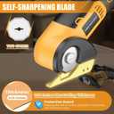 Cordless Electric Scissors, 4V Rechargeable Cardboard Cutter Heavy Duty Fabric Scissor with Safety Lock & 1 Spare Blade, Power Rotary Box Cutters for Carpet Leather Plastic Cutting, Crafting, Sewing