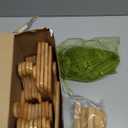 Nuenen 20 Pcs Mini Wooden Charcuterie Board Bulk, Small Wood Cutting Board for Crafts Laser Engraving with Knives Organza Bags Wedding Baby Shower Favors Gift (Square,Bamboo Color)