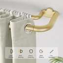 Double Curtain Rods 32 to 115 Inches, HOTOZON Blackout Double Curtain Rods for Windows 83 to 111 Inches (6.9-9.25 ft), 6/8 Inches Wrap Around Room Darkening Telescoping Drapery Rod, Gold