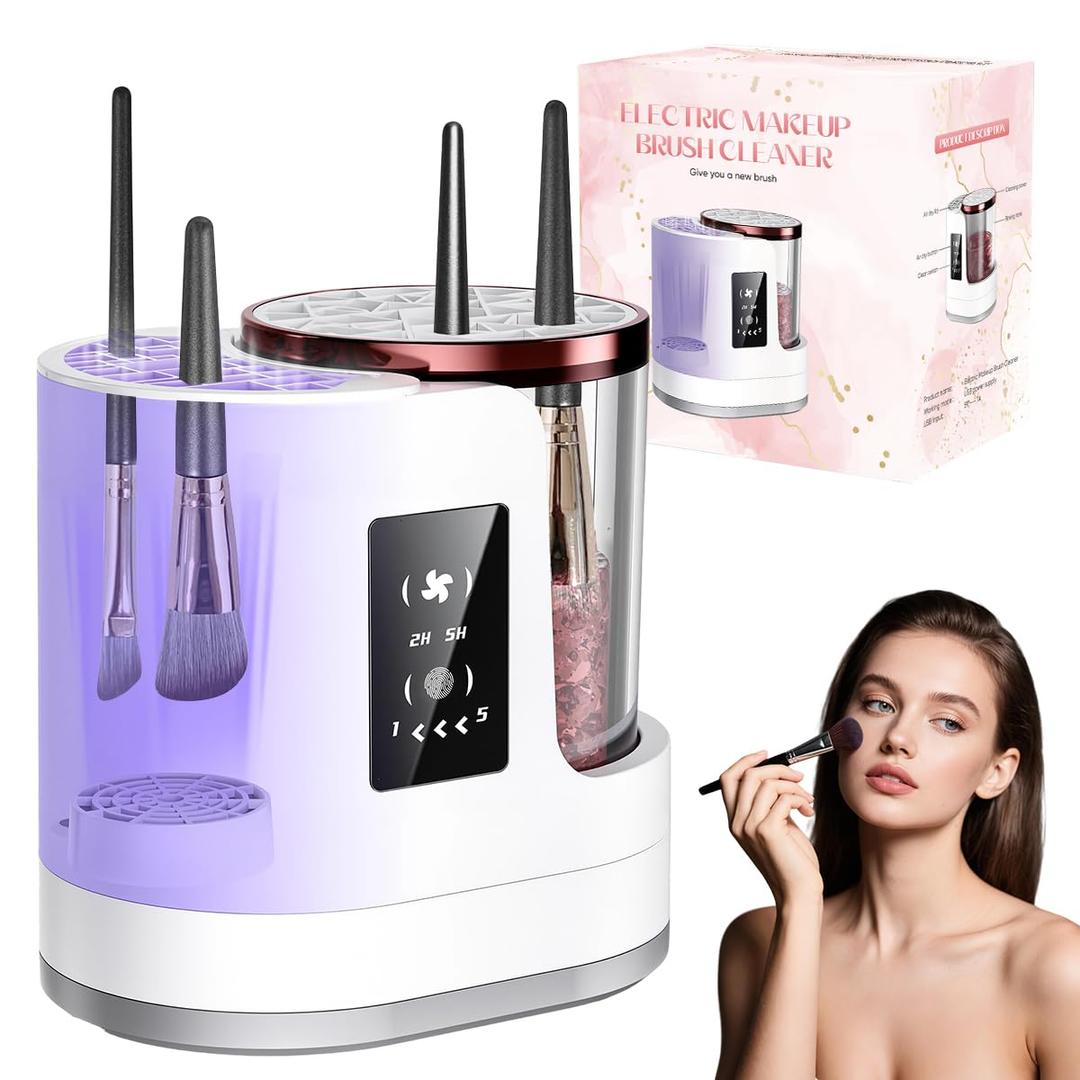 3 IN 1 Electric Makeup Brush Cleaner & Dryer Machine Automatic Cosmetic Brush Washer Portable USB Deep Cleaning Beauty Tool Gift for Women
