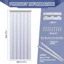 Juexica 36 x 84 Inch PVC Strip Door Curtain Kit, Heavy Duty Waterproof Clear Door Curtain for Walk-in Cooler, Freezer, Warehouse & Garage, Hurricane Shutters, Energy Saving and Easy Install(Clear)