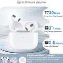 Wireless Charging Case Compatible with AirPods 3rd Generation, Case Replacement for AirPods 3, Bluetooth Pairing Sync Button, Includes Gray Microfiber Cleaning Cloth, Earbuds Not Included