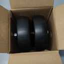 2,500lbs Dual 6" Trailer Jack Swivel Caster with Upgraded Spoked Wheels and Reinforced Bracket, Black