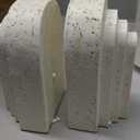 Heavy Duty Book Ends For Shelves, Decorative Stopper Resin Decor Bookends Books, Modern Home Aesthetic Aesthetically Pleasing Layered Arch Design, Set Of 2