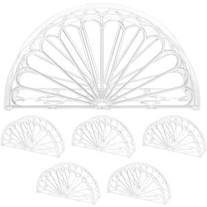 PRETYZOOM Clear Acrylic Napkin Holder - Semicircle Design for Cocktail Paper Napkins and Home Table Decor