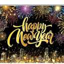 LYCGS 7x5ft 2026 Happy New Year Party Backdrop Colorful Fireworks Background for New Year's Eve Celebration X-332