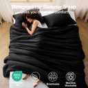 MUXHOMO Black Full Comforter Sets, All Season Ultra Soft Down Alternative Bedding - 3 Piece Lightweight Bed Set Includes 1 Comforter (82"x86") and 2 Pillow Shams (20"x26")
