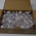 40 Pack Plastic Light Bulbs, 100ml/3.4 Oz Clear Fillable Ornaments, Plastic Light Bulbs Candy Jars for Crafts, Decorative Centerpieces, Party Favors, Silver