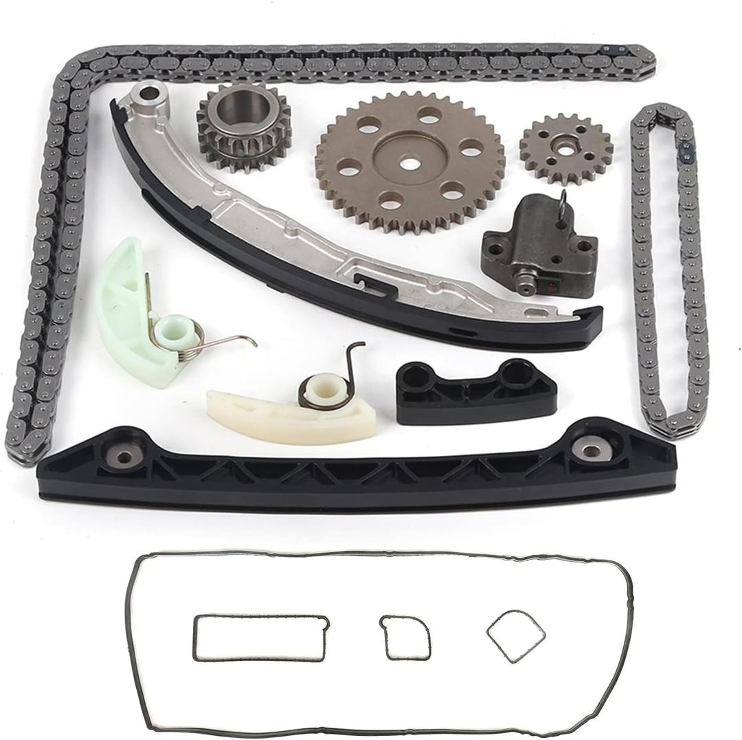 MPLUS Timing chain kit & Valve Cover Gasket Set fits For Ford 2010-2012 Fusion 2.5L, 2007-2009 Fusion 2.3L, 2009-2012 Escape 2.5L, For Mercury 2009-2011 Mariner 2.5L, And More