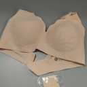 Wireless Seamless Jelly Bra for Women with Support - No Underwire Full Coverage Push Up Bras for Women (Large, Skin)