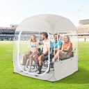 Raynesys Sports Tent, Portable & Foldable Pop Up Tents Shelter for 1-4 Person, Instant Weather Proof Clear View Bubble Tent with Carry Bag for Watching Sports Events, Camping, Fishing, Beige